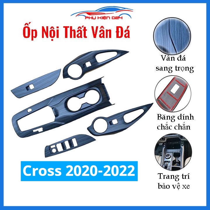 Ốp nội thất Cross 2020-2021-2022 vân đá nhựa ABS bảo vệ chống trầy xước và làm đẹp xe