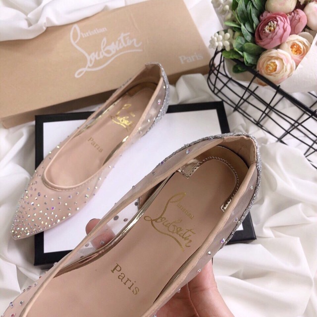 🆘 Bệt Lou.bou.tin Lưới Đính Đá. Fullbox