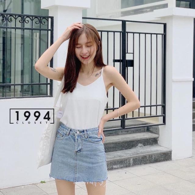 Áo 2 dây đũi lụa full màu siêu hot form rộng YUKIBLOOM
