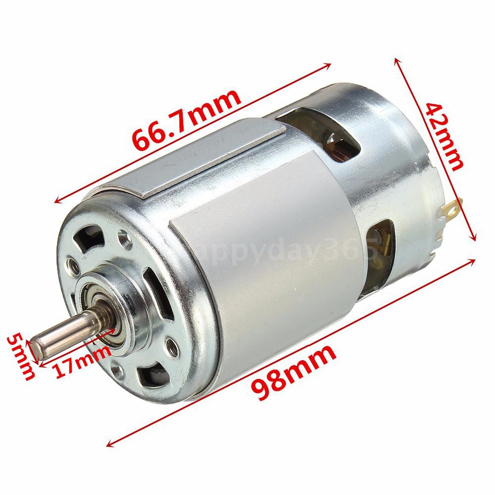 ☆775 DC 12V-36V 3500-9000RPM Motor Ball Bearing Large Torque High Power Low Noise DC Motor Accessorie