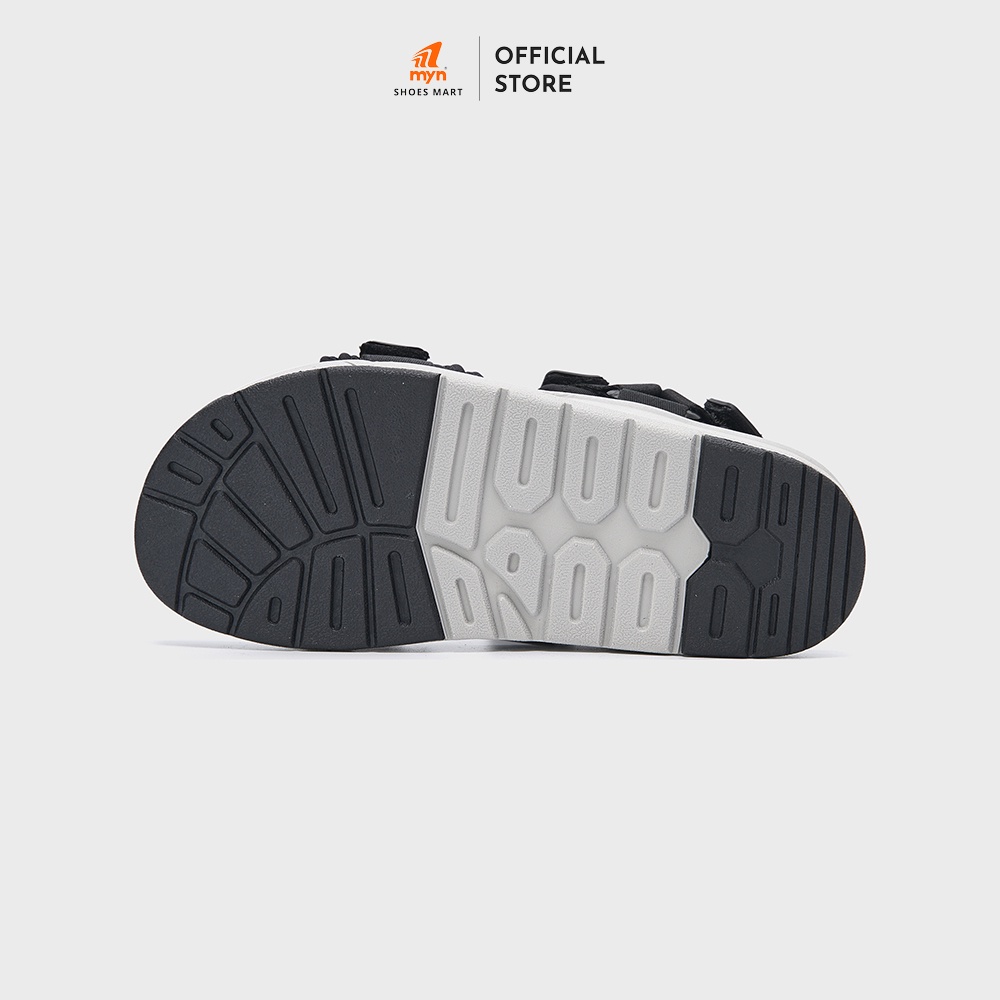 Giày Sandal ZX Meta Unisex Nam nữ, Đế EVA phylon, ZX 2125 2 quai bản to, đế phylon 3 lớp - BLACK GREY