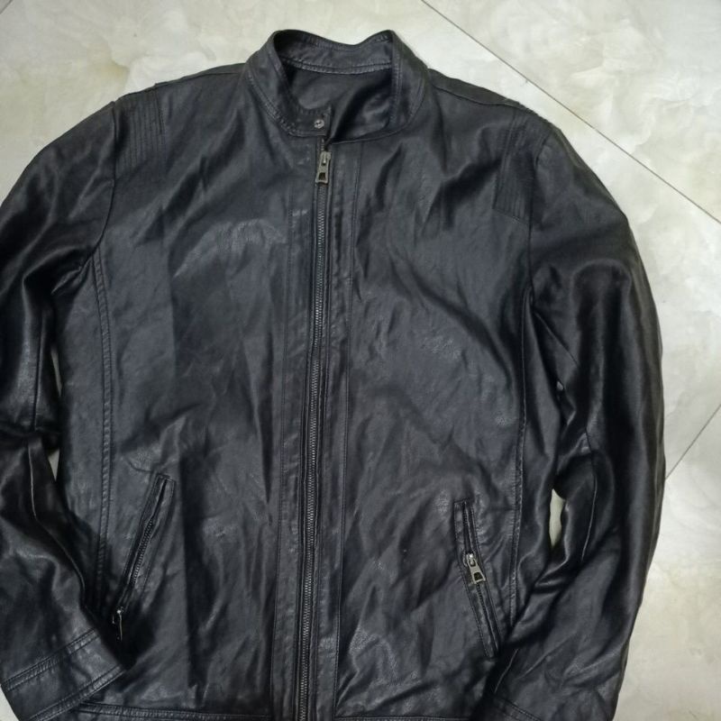 Áo da thời trang nam