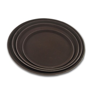 Khay chống trượt nâu phục vụ nhà hàng quán cà phê 28cm 35cm 40cm