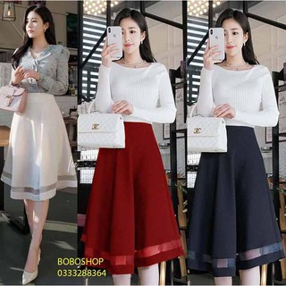 CHÂN VÁY XÒE PHỐI REN NANA💖FREESHIP💖