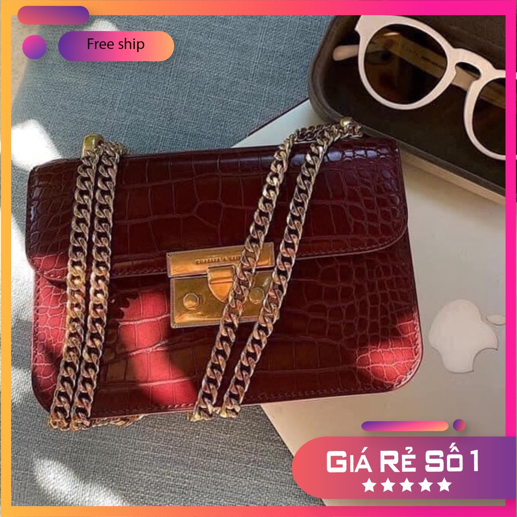 Túi Đeo Chéo Nữ Khóa Gài CNK Da Rắn Hàng Cao Cấp Sang Chảnh Siêu