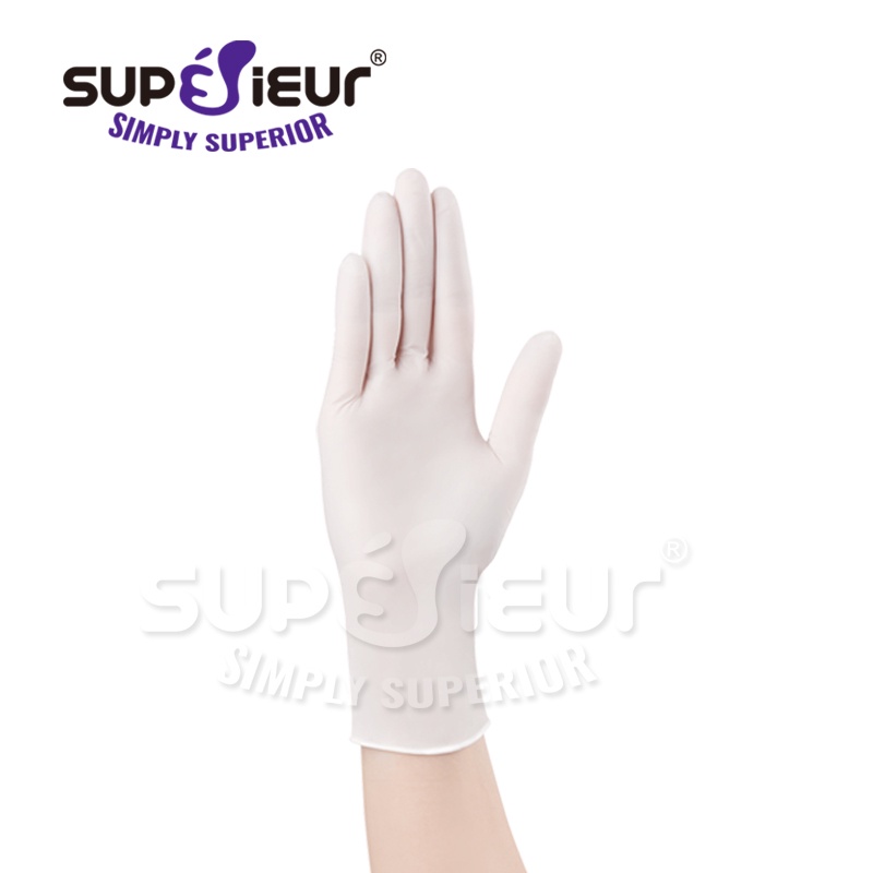 Găng Tay Y Tế Nitrile Superieur Không Bột Màu Trắng - Găng Tay NBR Cao Cấp - Y Tế/Nha Khoa/Thí Nghiệm