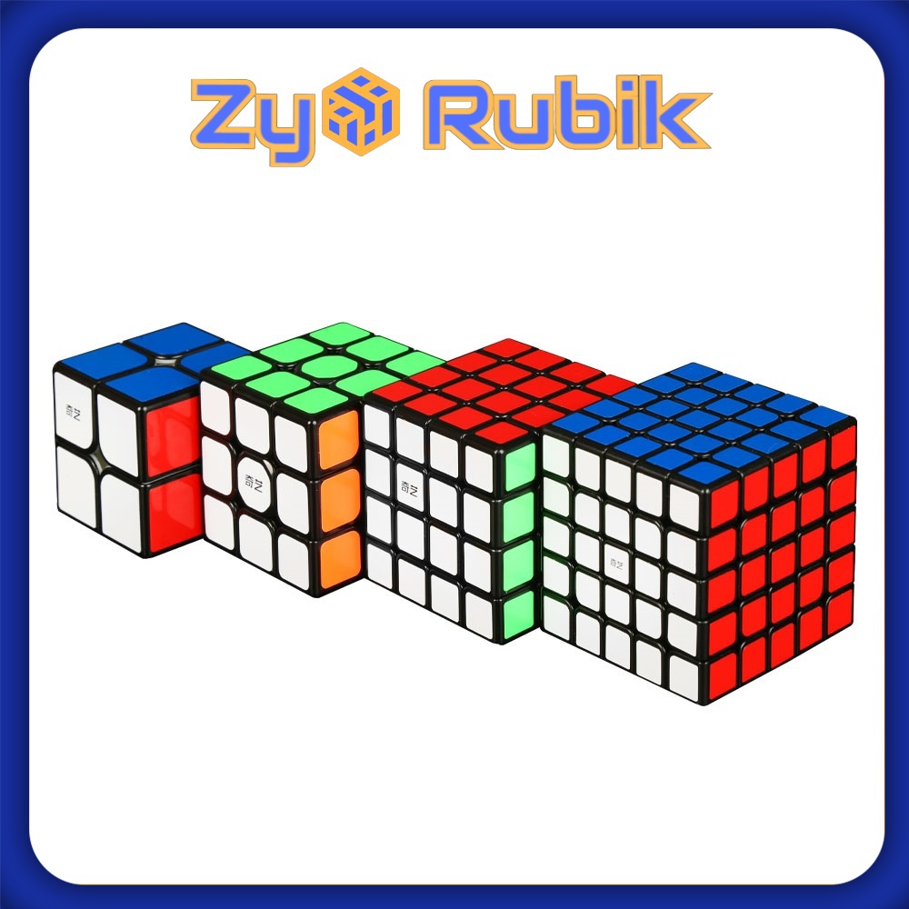 Combo 4 Rubik (Qidi 2x2,Sailing 3x3,Qiyuan 4x4, Qizheng 5x5) SET 1 QiYi ( Viền Đen ) - ZyO Rubik