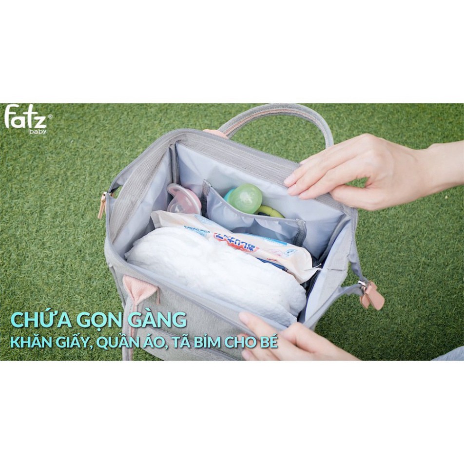 [Chính Hãng] Balo bỉm sữa có kết hợp túi bảo quản bình sữa - Multifit - Ba lô bỉm sữa Fatzbaby - FB2020SL