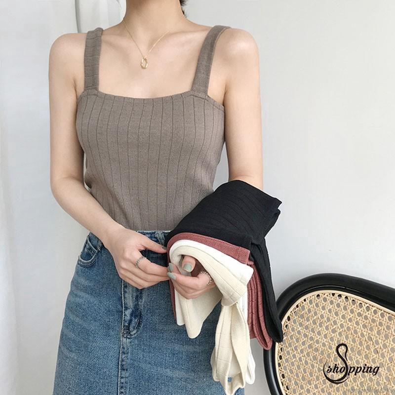 Áo hai dây trễ vai phong cách Hàn Quốc quyến rũ cho nữ