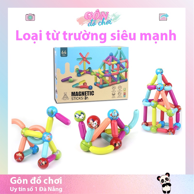 Xếp Hình Nam Châm Cho Bé Đồ Chơi Lắp Ráp Thông Minh Gôn đồ chơi