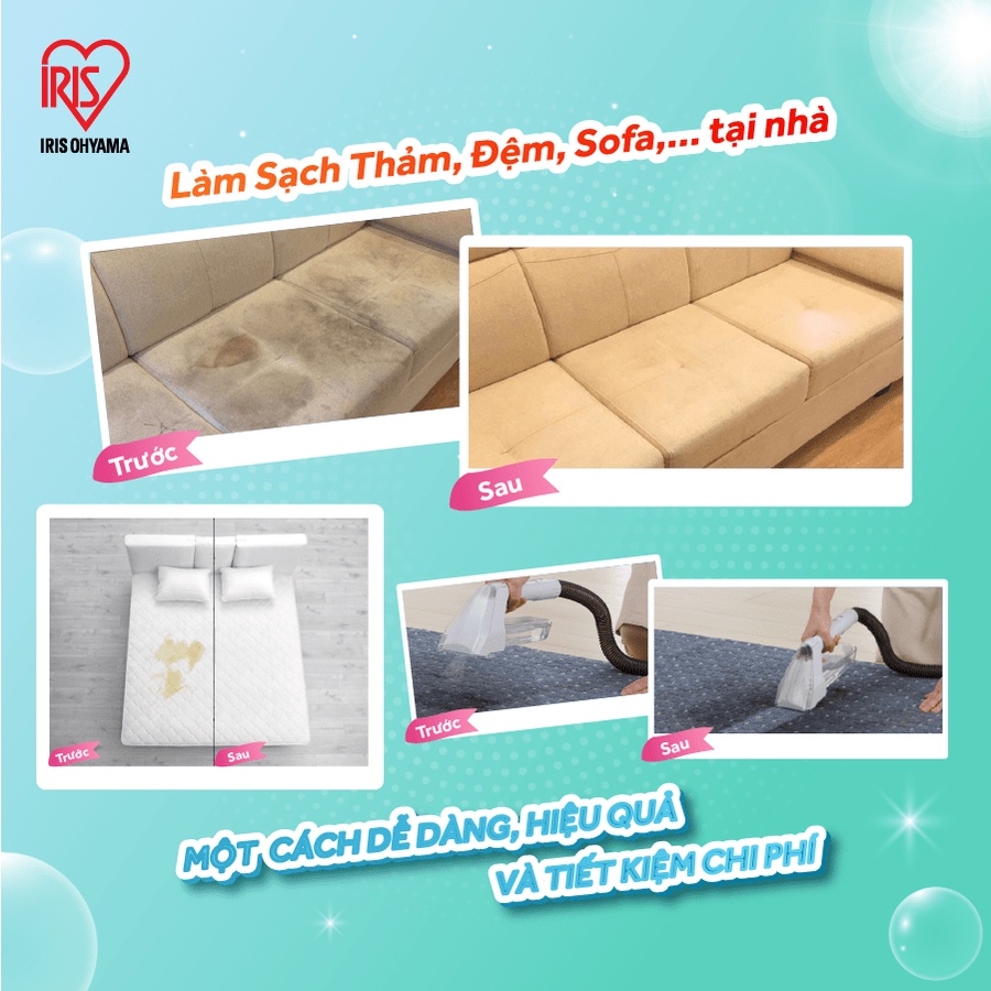 Máy phun hút giặt chăn, đệm, thảm, sofa, ghế ngồi ô tô Iris Ohyama RNS-300