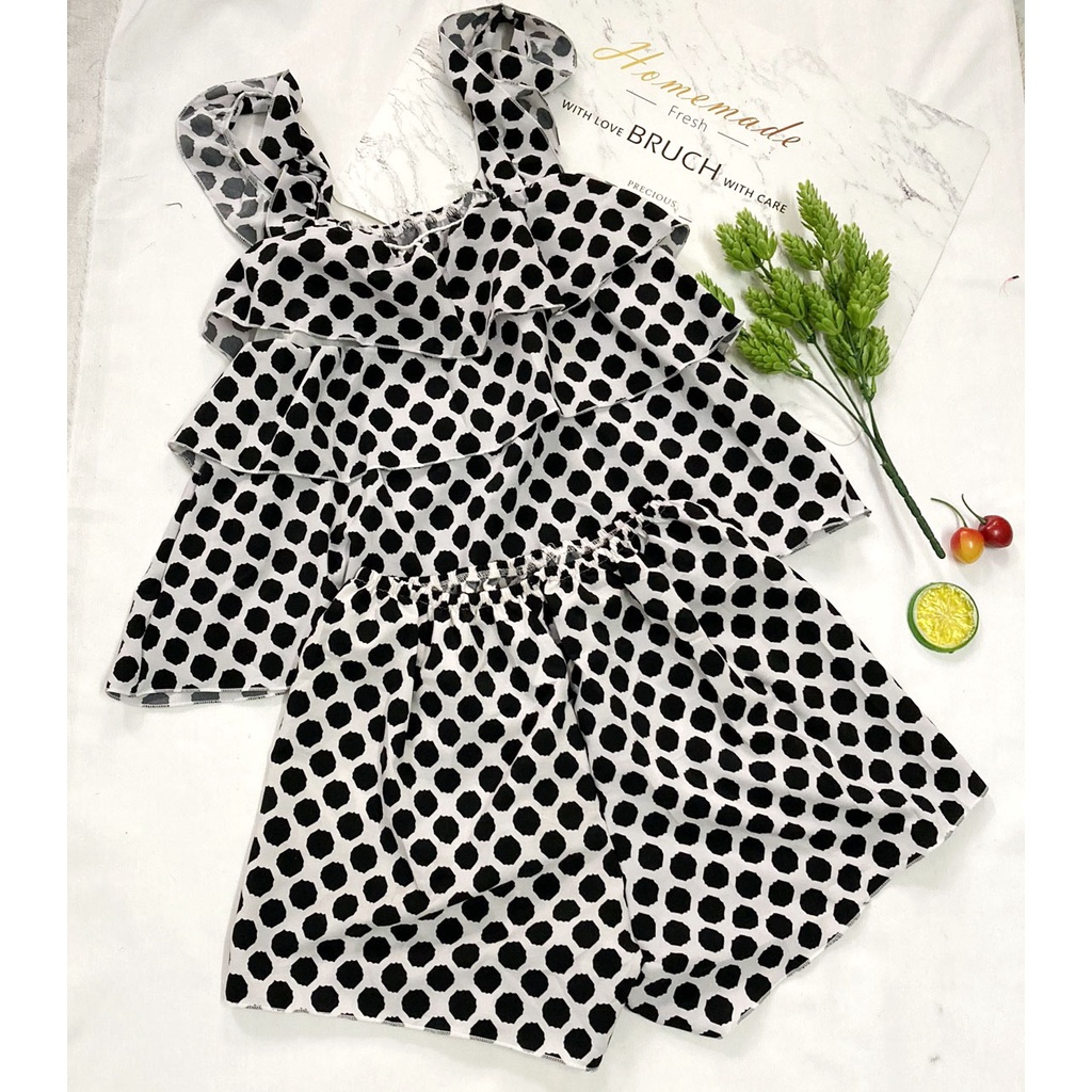 Đồ bộ mặc nhà freesize từ 40-45kg , đồ bộ cho nữ, cho bé gái lớn vải voan - B30