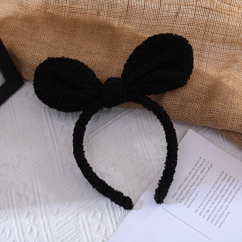 Băng Đô Cài Tóc Dạng Bấm Chống Trượt Thiết Kế Tai Thỏ Dễ Thương