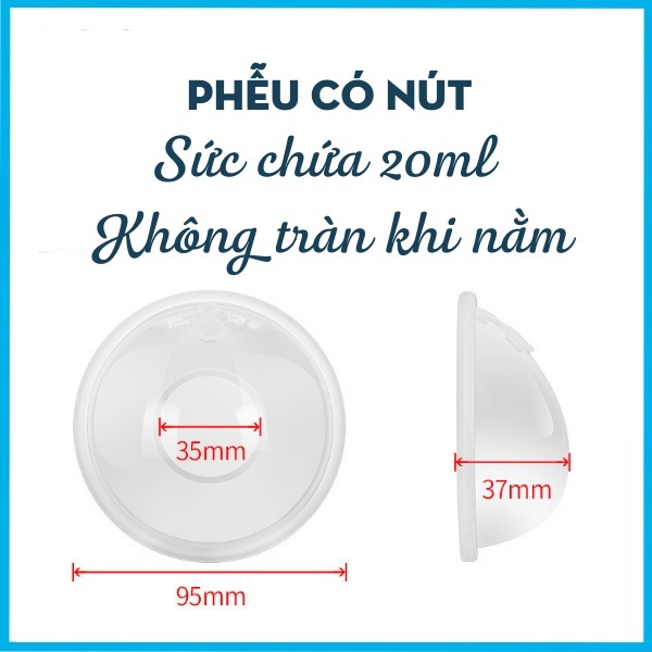 Hộp 2 cúp/phễu hứng sữa,  gom sữa rảnh tay cho mẹ chăm bé