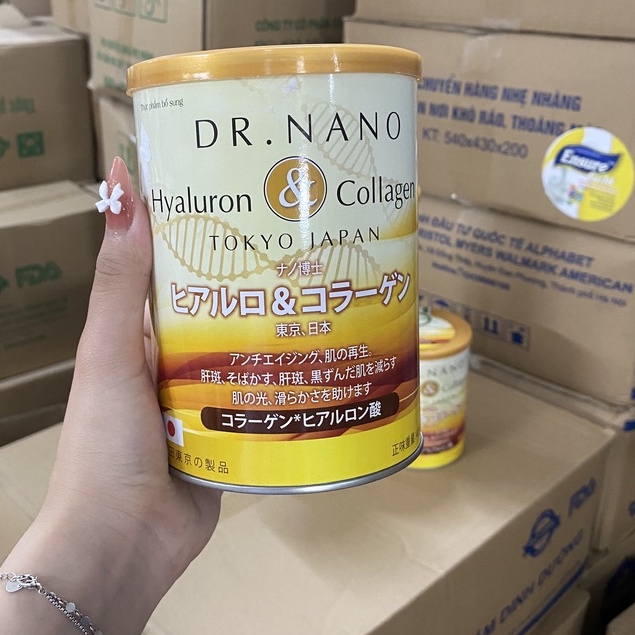 Sữa Bột DR. Nano Hyaluron & Collagen Tokyo Japan Bổ Sung Collagen Tăng Kích Thước Vòng 1 Giúp Tăng Cường Nội Tiết Tố Nữ,