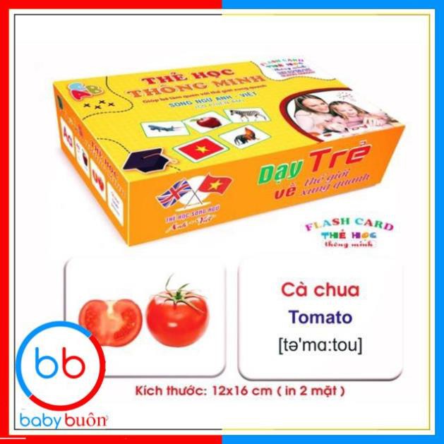 [BUÔN/SỈ] Bộ Thẻ Học Thông Minh 18 Chủ Đề cho bé từ 0-6 tuổi (IN 2 MẶT)