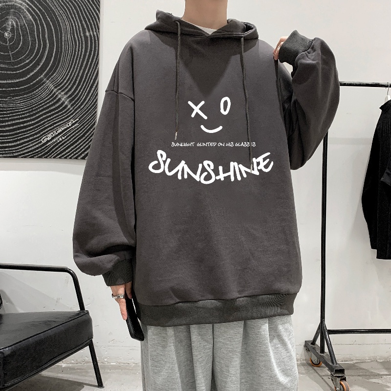 Áo hoodie IFNICEFUTURE in họa tiết hoạt hình phong cách Hồng Kông trẻ trung cho nam