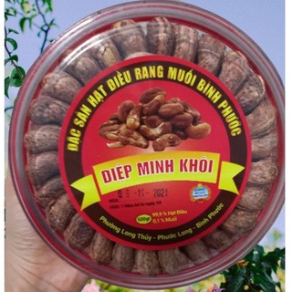 Hạt điều rang muối nguyên lụa Bình Phước xếp hoa, size A cồ