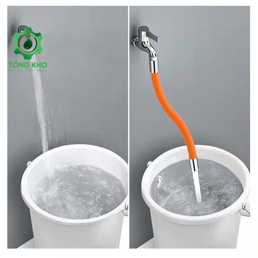 Ống nối dài vòi nước,ống nối dài vòi nước phi 21mm linh hoạt có thể quay 720° theo mọi hướng- Tổng kho kim khí điện nước