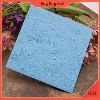 Conch Shell Print DIY Scrapbook Plastic Embossing Template Folder Stencil
