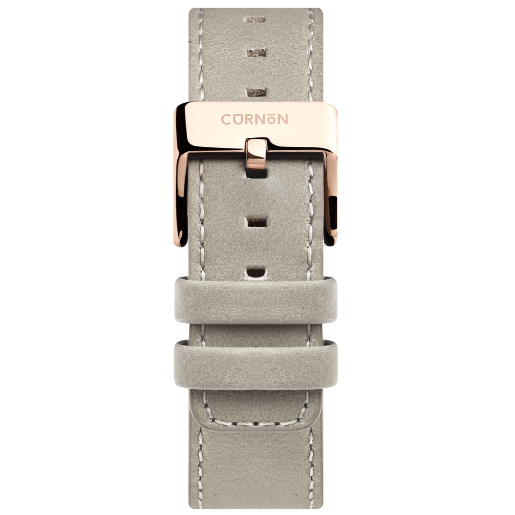 Dây Da Đồng Hồ Nam Cao Cấp Curnon Colosseum  - Da Bò Thật, Size 20mm, Khoá Thép Không Gỉ, Dễ Dàng Tháo Lắp