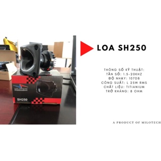 Loa nhà yến SH250/HP5000 - Loa nhà yến chuyên nghiệp - Loa nhà yến MILOTECH