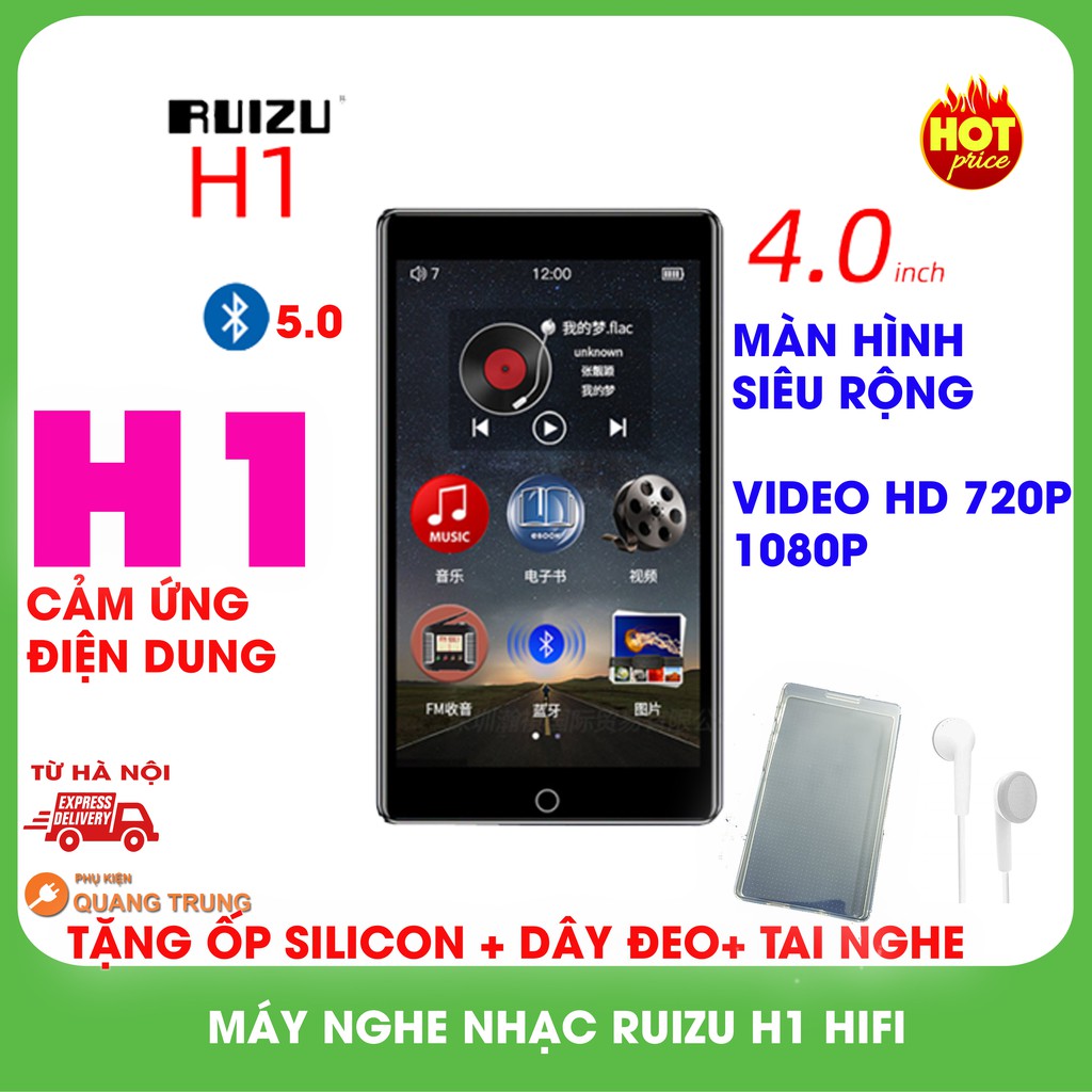 [Mã 155ELSALE giảm 7% đơn 300K] Máy nghe nhạc ruizu H1, H5, H6, H8 android hifi,bluetooth 5.0,16GB bộ nhớ trong