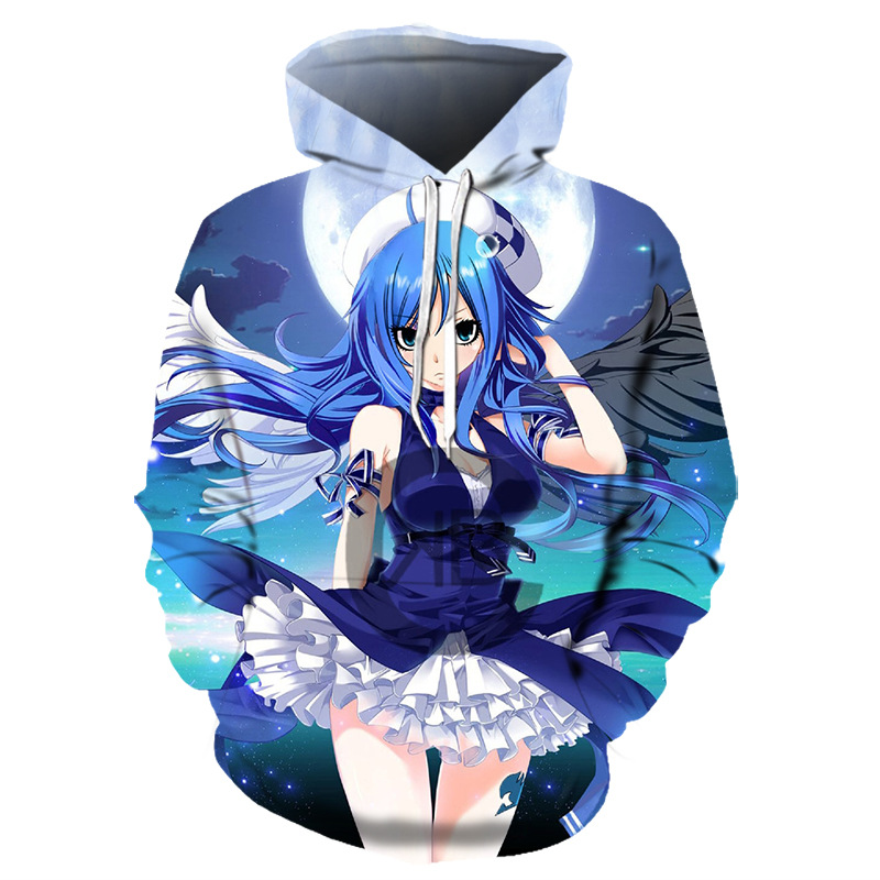 Áo Hoodie In Hình Anime Fairy Tail 3d Cá Tính