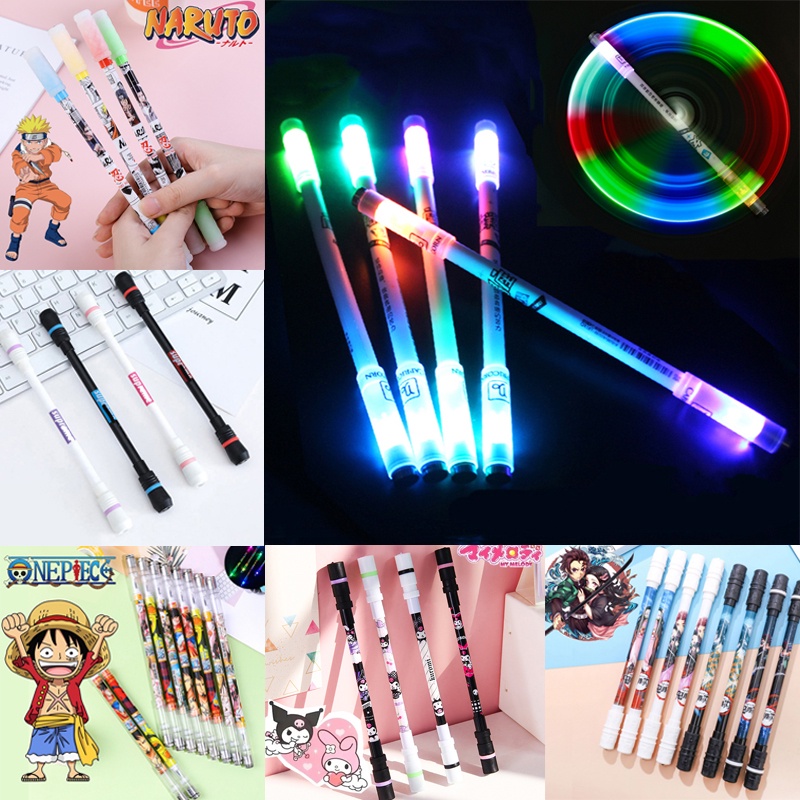 Bút Cân Bằng Có Đèn Dạng Xoay Linh Hoạt Họa Tiết One Piece BTS Làm Quà Tặng Cho Học Sinh