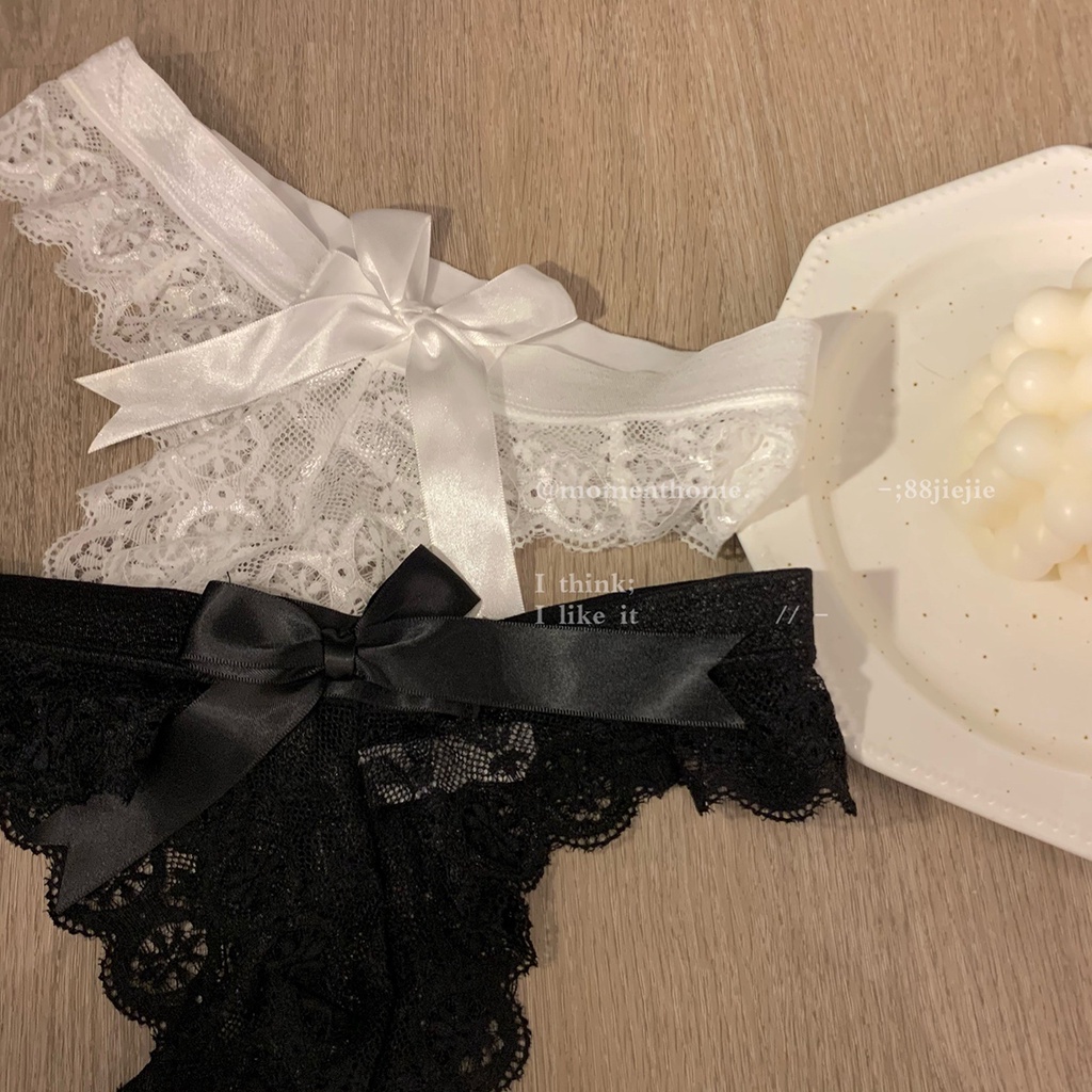 Quần lót ren lọt khe kèm nơ phía sau #ib083 nơ