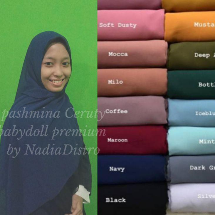 (10.10) Khăn Hijab Pashmina Ceruty 180x75: D