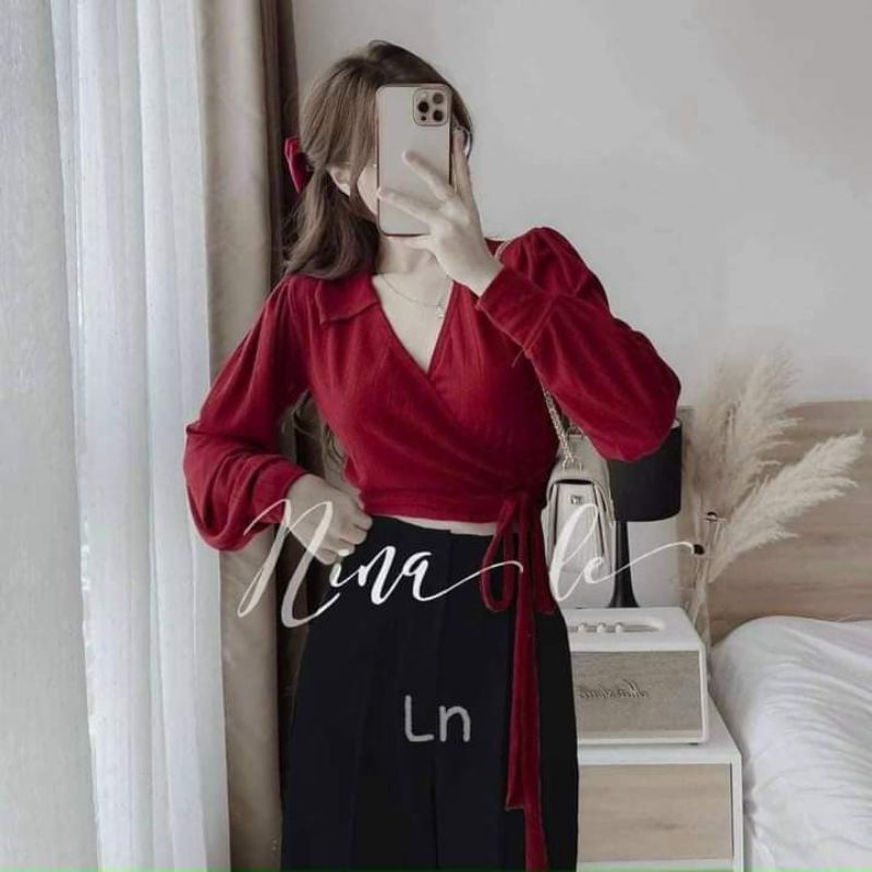 Bigsize - Set áo cột và quần xuông