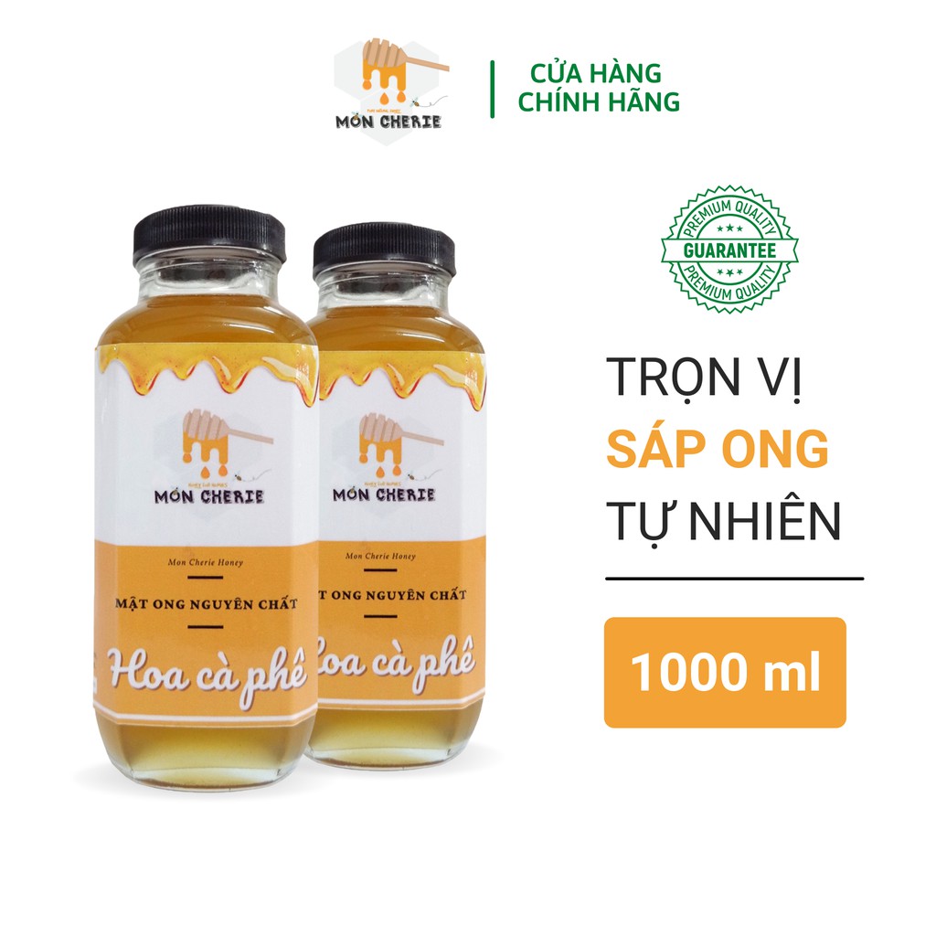 [1 lít] Mật Ong Hoa Cà Phê Nguyên Chất Mon Cherie Honey Loại Thơm Ngon Nhất 1400g