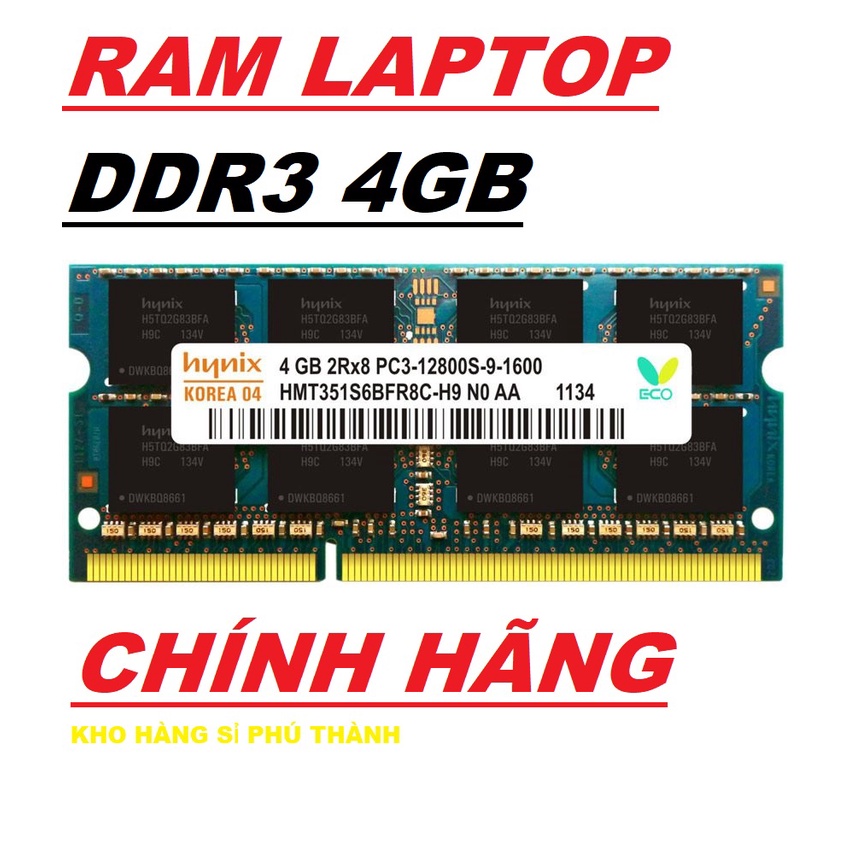 Ram laptop ddr3 4gb chính hãng hoạt động tốt
