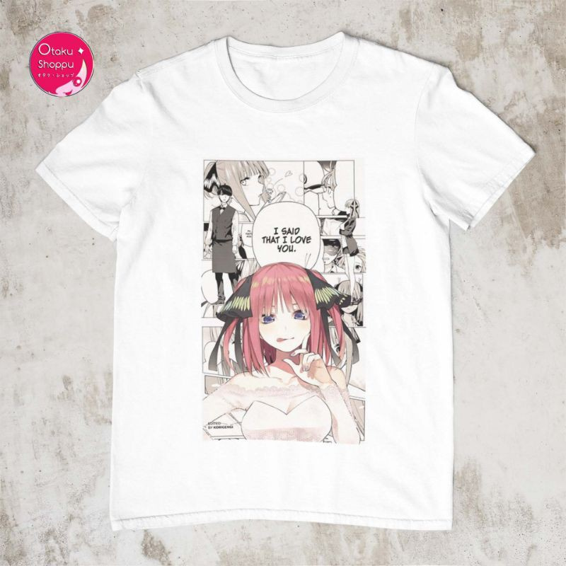 Áo thun thời trang nam in hình Nino Nakano Quintessential Quintuplets Anime cực chất