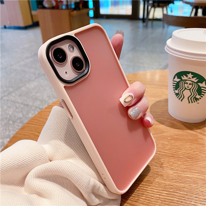 Ốp Điện Thoại Nhựa Cứng Trong Suốt Bề Mặt Nhám Mờ Cho iPhone 14 13 12 11 Pro Max