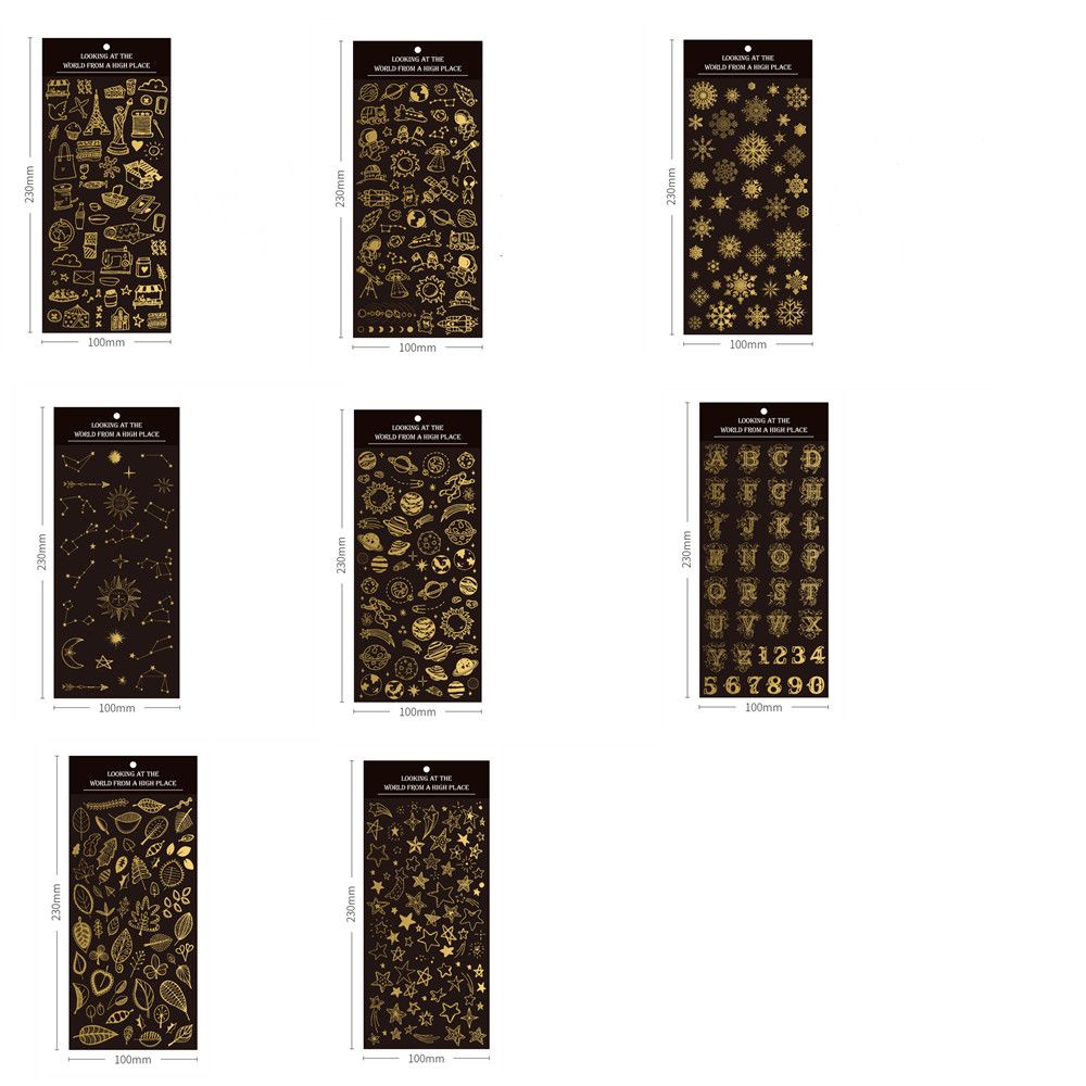 1 túi miếng dán trang trí sổ tay/nhật ký hình ảnh nghệ thuật thủ công