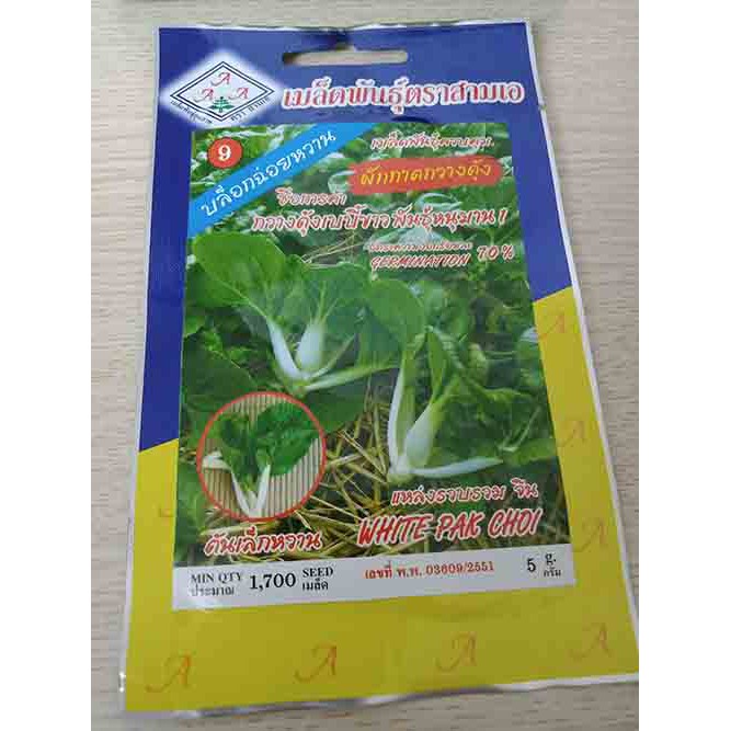 Hạt giống rau Cải thìa trắng bak choy (Thái Lan) 10gr