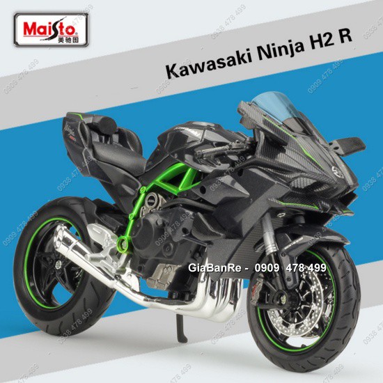 XE MÔ HÌNH KAWASAKI NINJA H2R TỈ LỆ 1:12 - ĐEN - MAISTO - 8696