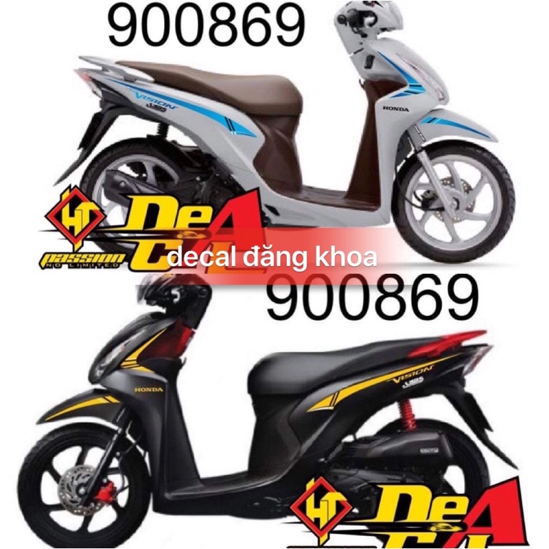 Tem xe VISION mẫu mới tem  chống phai màu