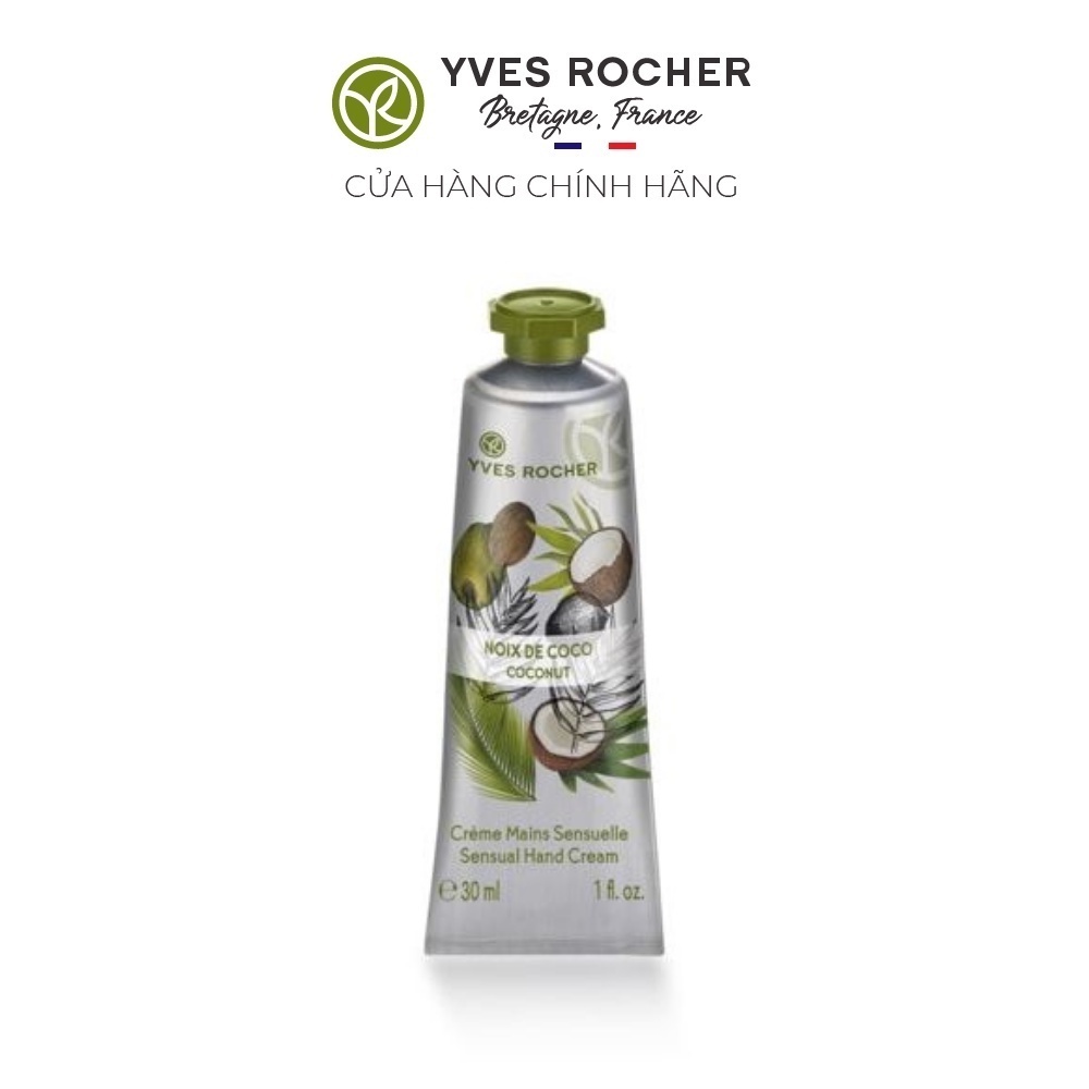Kem Dưỡng Da Tay Yves Rocher Coconut Hand Cream 30ml