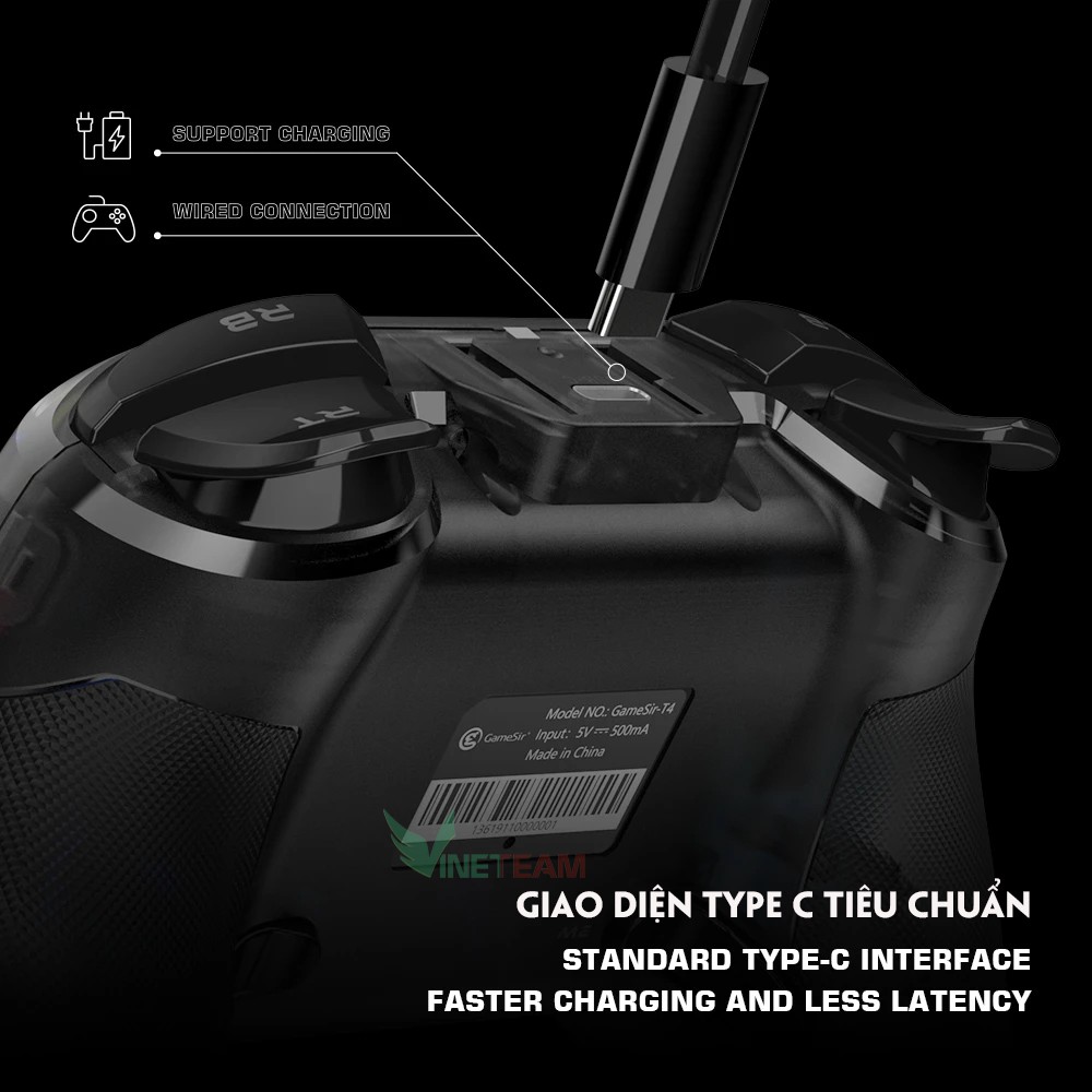 Gamesir T4 Pro - tay cầm chơi game không dây 5in1 hỗ trợ Switch/ PC/ Android/ iOS/ Macbook -dc4117 | BigBuy360 - bigbuy360.vn