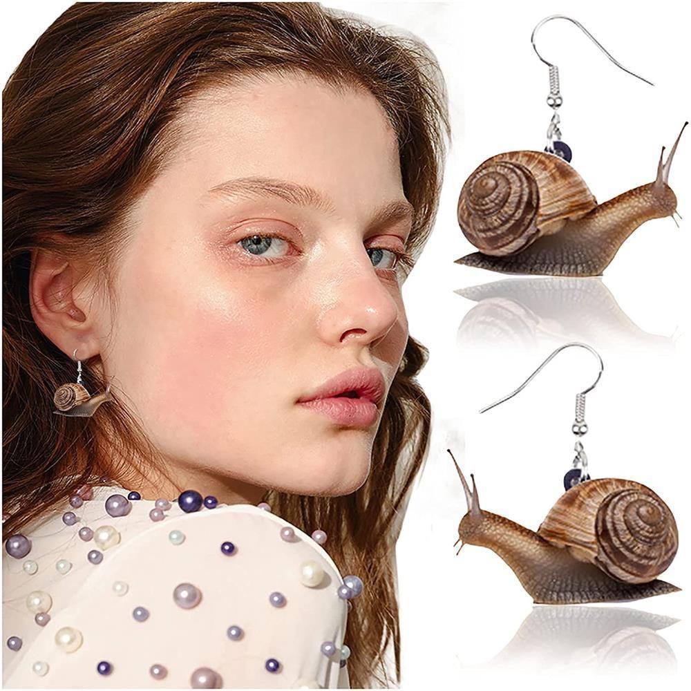 Khuyên Tai Nữ Hình Ốc Sên Bằng Nhựa Acrylic Mới