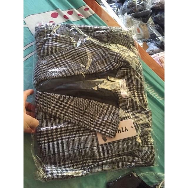 Áo dạ kẻ 6 cúc hàng quảng châu 2 lớp, Áo vest BLAZER dạ hàng đẹp , áo dày 2 lớp sẵn 2 màu ( áo dạ kẻ 6 cúc) | BigBuy360 - bigbuy360.vn