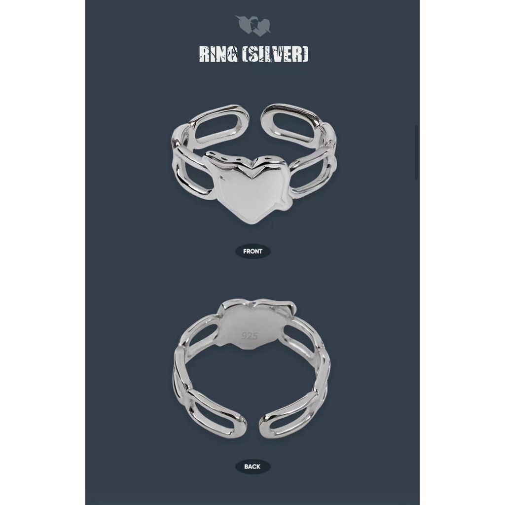 Nhẫn Bạc Khắc Chữ LOVE SICK Tour Merch Nhóm Nhạc TXT ACT