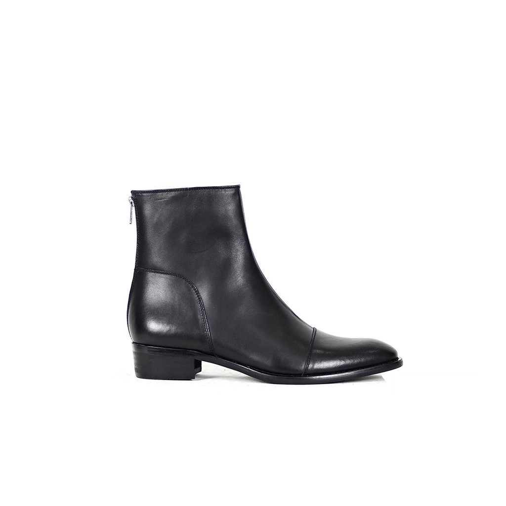 [2 màu] Back Zip boots cao cấp, zip sau gót, chelsea boots da bò