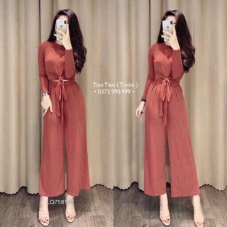 Set áo crop cột và qUẦN SUÔNG-200k