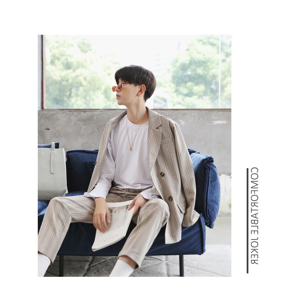 Áo Blazer nam + quần hàng cao cấp  phong cách Korean kẻ sọc 2 màu