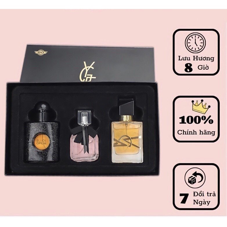 Combo Ba Chai Nước Hoa Nữ VSA Hương Tinh Dầu Quyến Rũ Phù Hợp Làm Quà Tặng