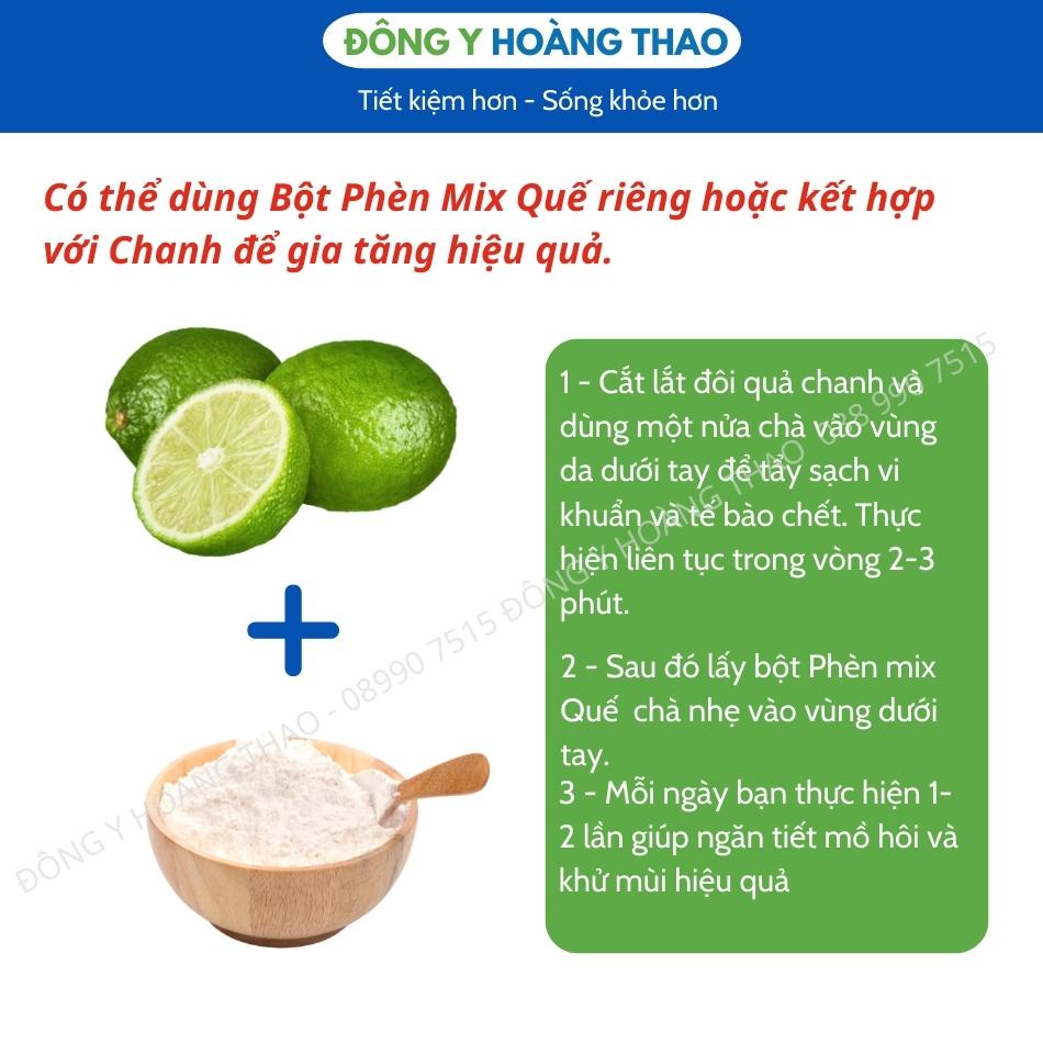✅Bột Phèn Chua Mix Bột Quế nguyên chất handmade - khử mùi hôi nách, hôi chân